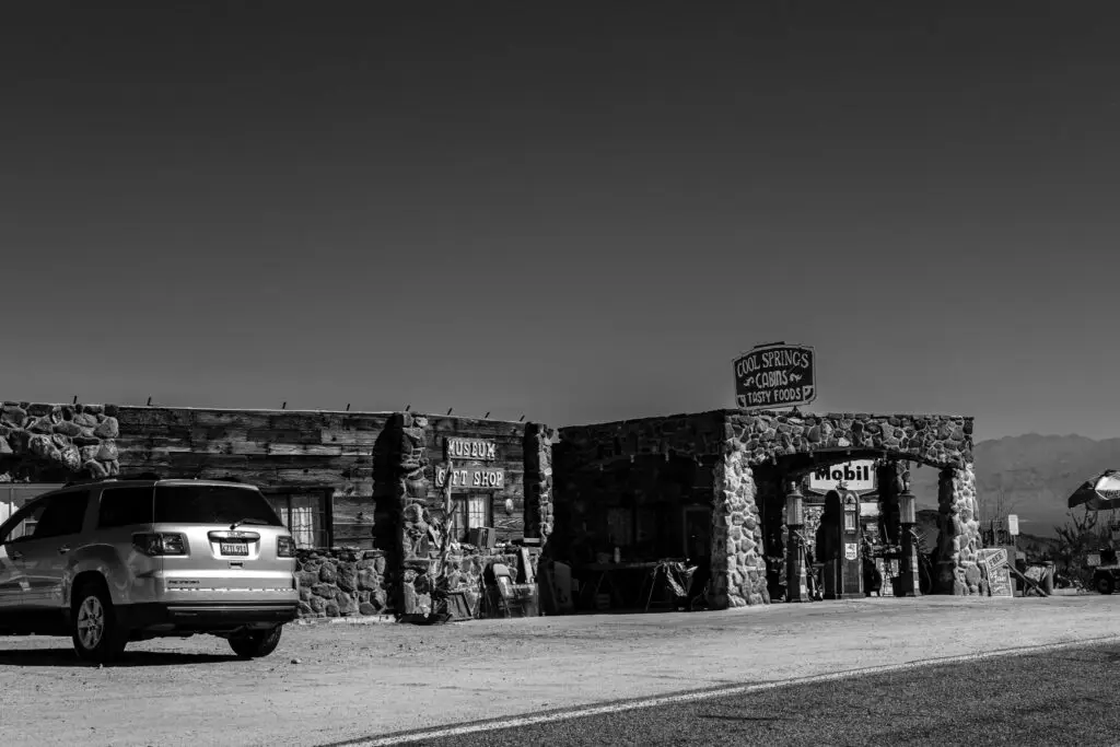 Cool Springs Station black-and-white photo Route 66 Arizona