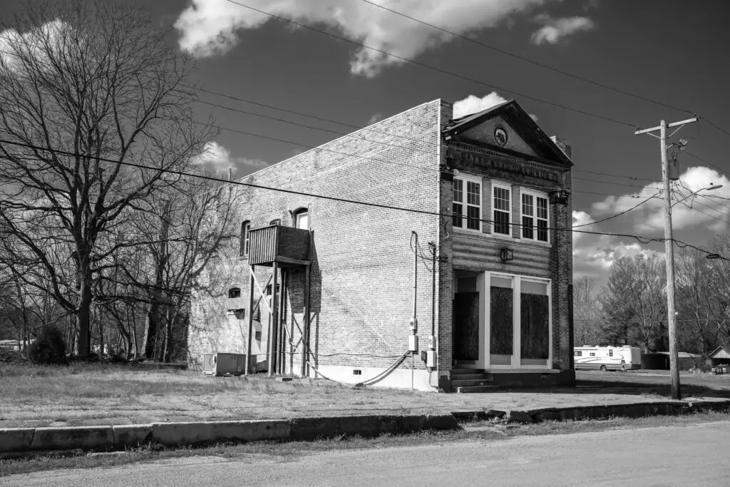City National Bank building on Main Street, Old Shawneetown Illinois