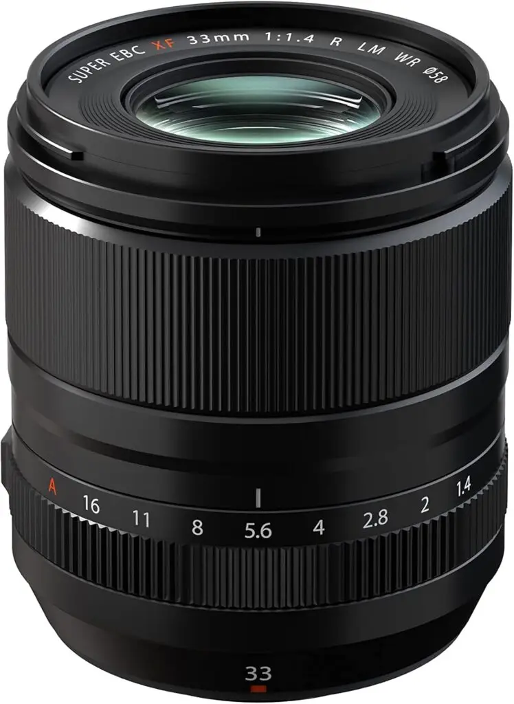The gear list – Fujinon 33mm f/1.4 WR prime lens for Fujifilm cameras
